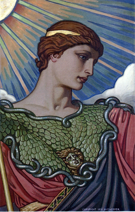Elihu Vedder Head of Minerva - Hand Painted Oil Painting