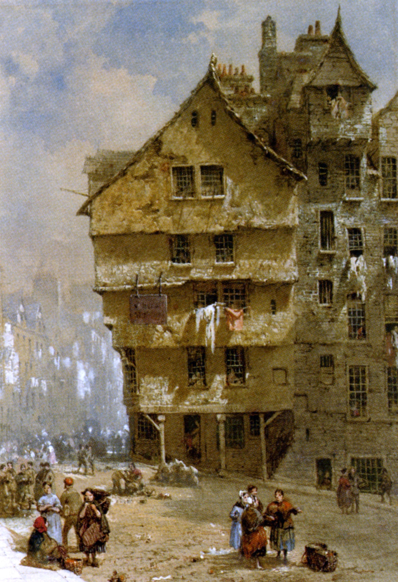 Louise Rayner Head of the West Bow Edinburgh - Hand Painted Oil Painting