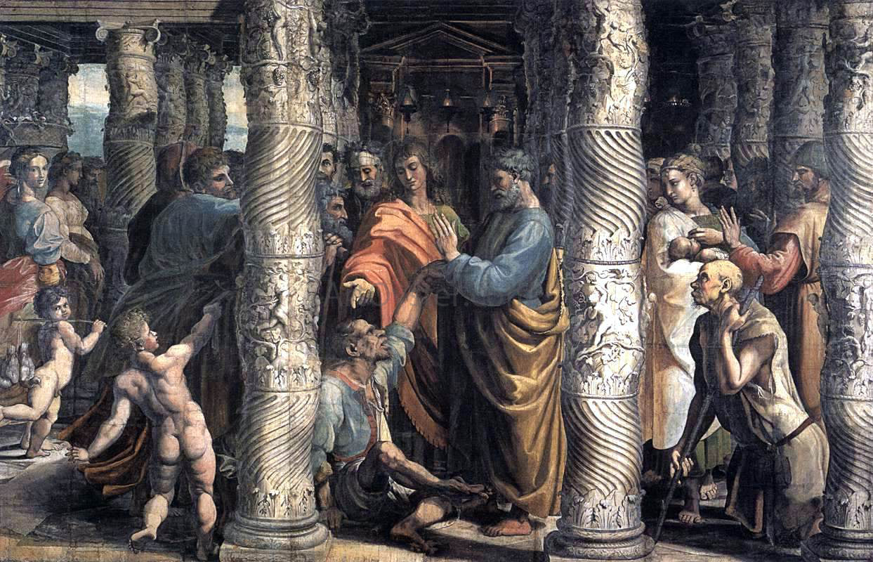 Raphael Healing of the Lame Man - Hand Painted Oil Painting