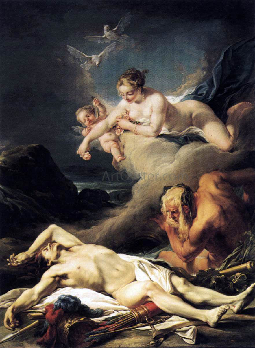 Jean-Baptiste Deshays Hector Exposed on the Banks of the Xanthus River - Hand Painted Oil Painting