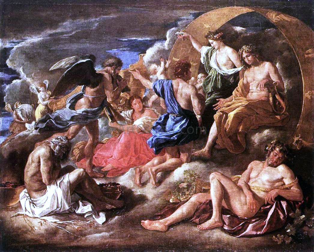 Nicolas Poussin Helios and Phaeton with Saturn and the Four Seasons - Hand Painted Oil Painting