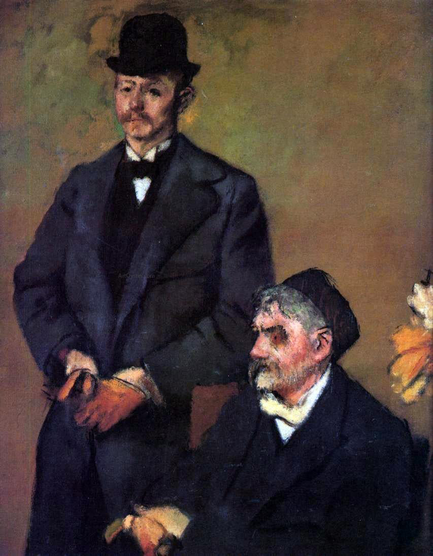 Edgar Degas Henri Rouart and His Son Alexis - Hand Painted Oil Painting