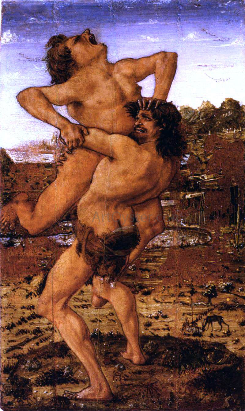 Antonio Del Pollaiuolo Hercules and Antaeus - Hand Painted Oil Painting