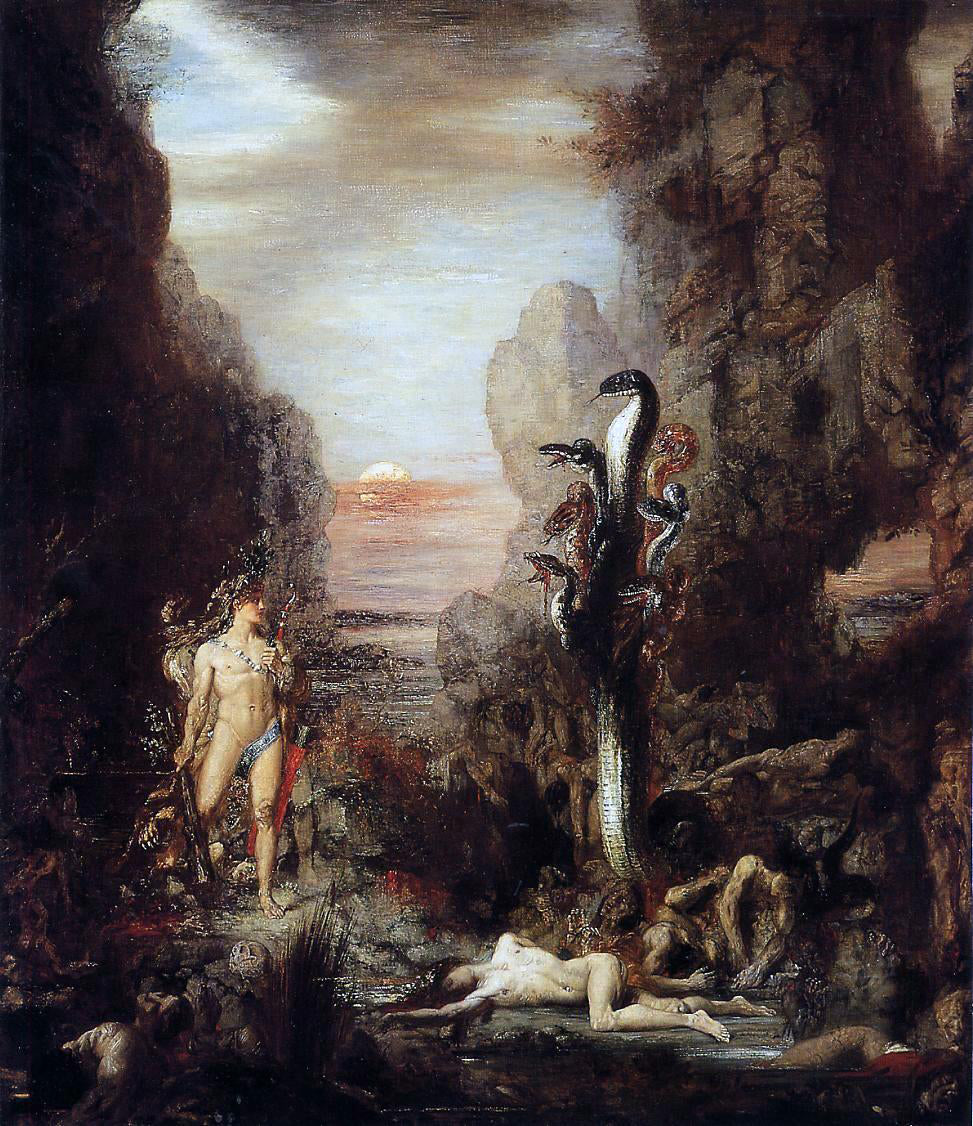 Gustave Moreau Hercules and the Lernaean Hydra - Hand Painted Oil Painting