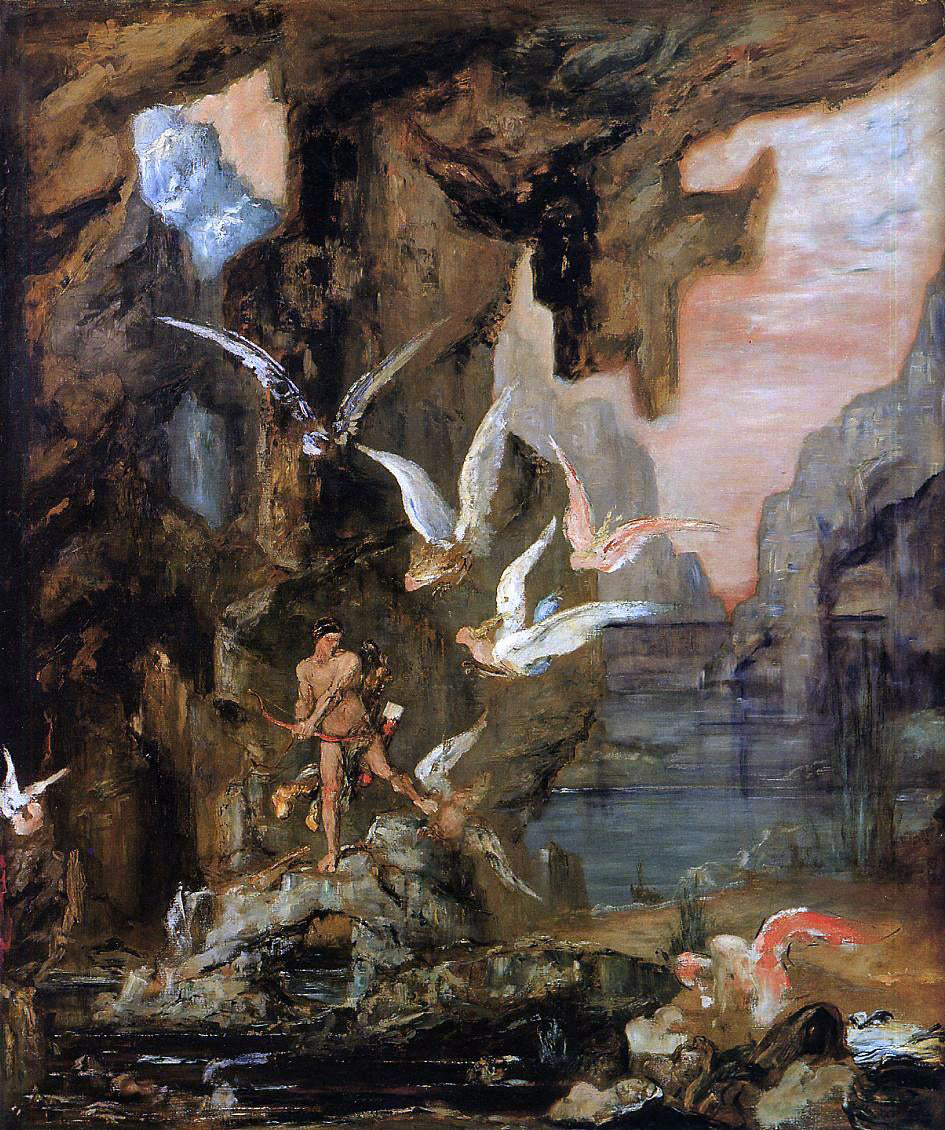 Gustave Moreau Hercules at Lake Stymphalos - Hand Painted Oil Painting