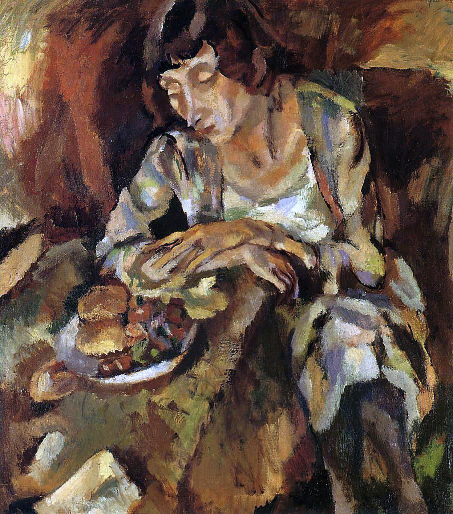 Jules Pascin Hermine with Fruit - Hand Painted Oil Painting