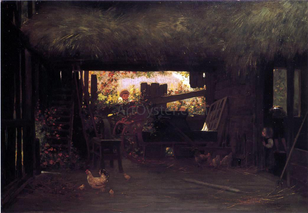 James Wells Champney Hide and Seek - Hand Painted Oil Painting