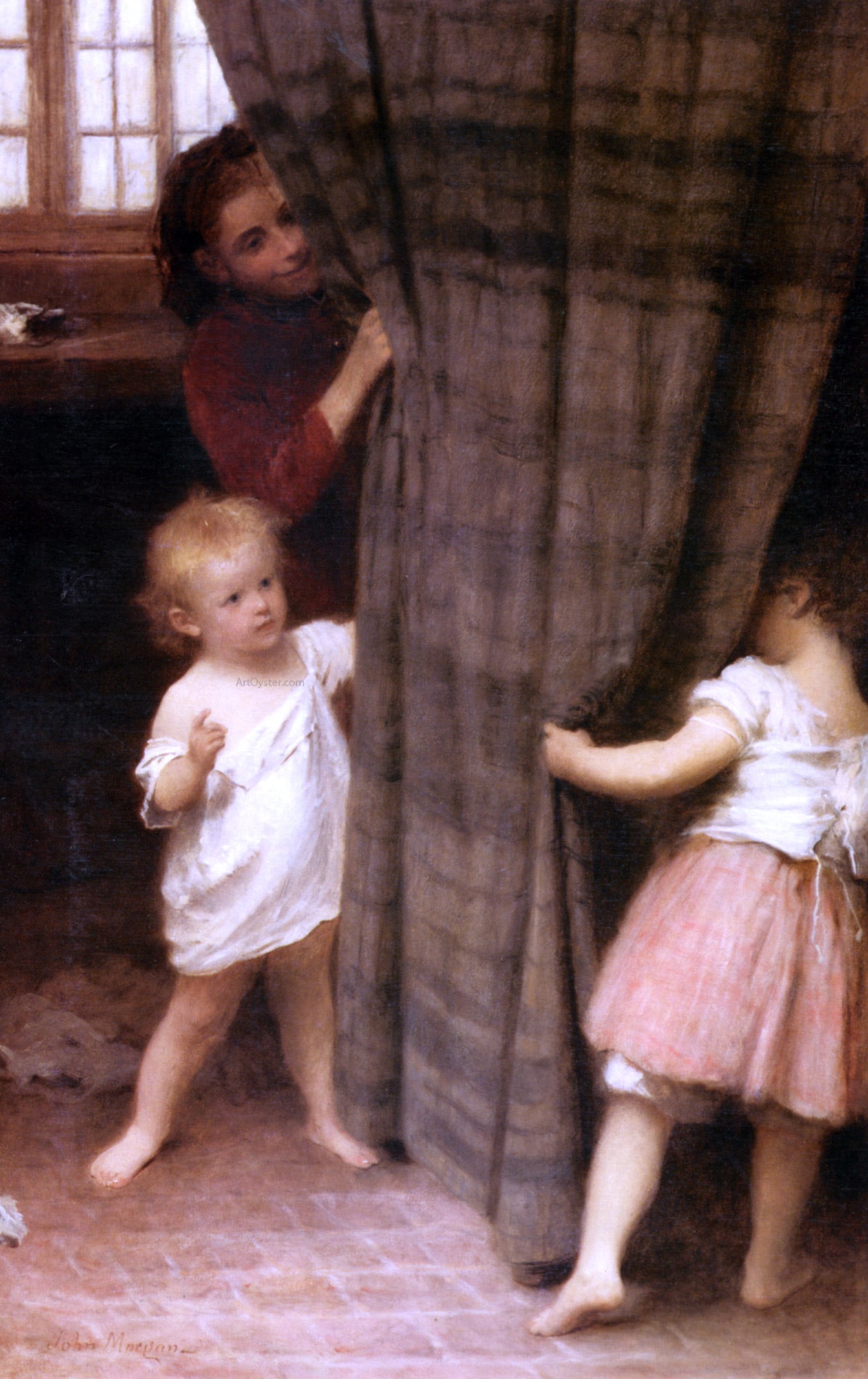John Morgan Hide and Seek - Hand Painted Oil Painting
