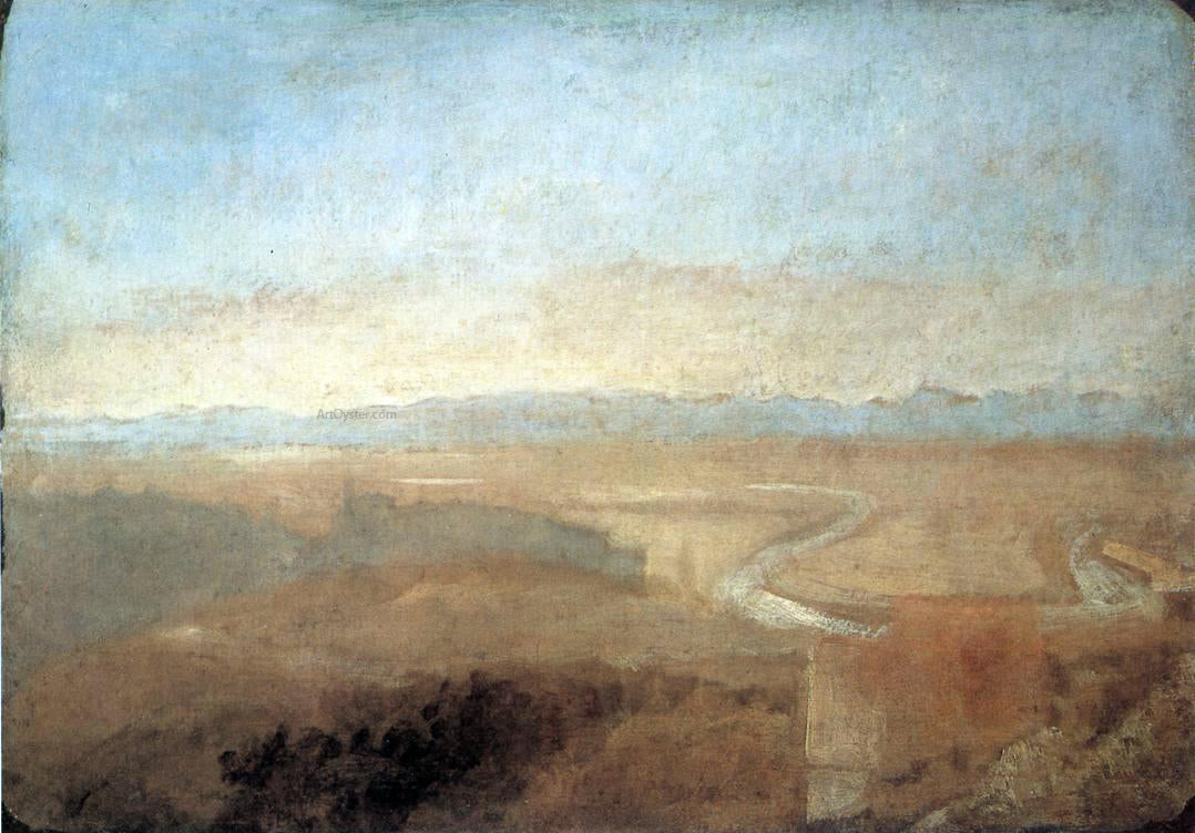 Joseph William Turner Hill Town on the Edge of the Campagna - Hand Painted Oil Painting
