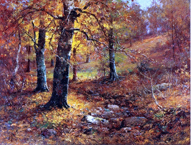 John Elwood Bundy Hillside in the Fall - Hand Painted Oil Painting