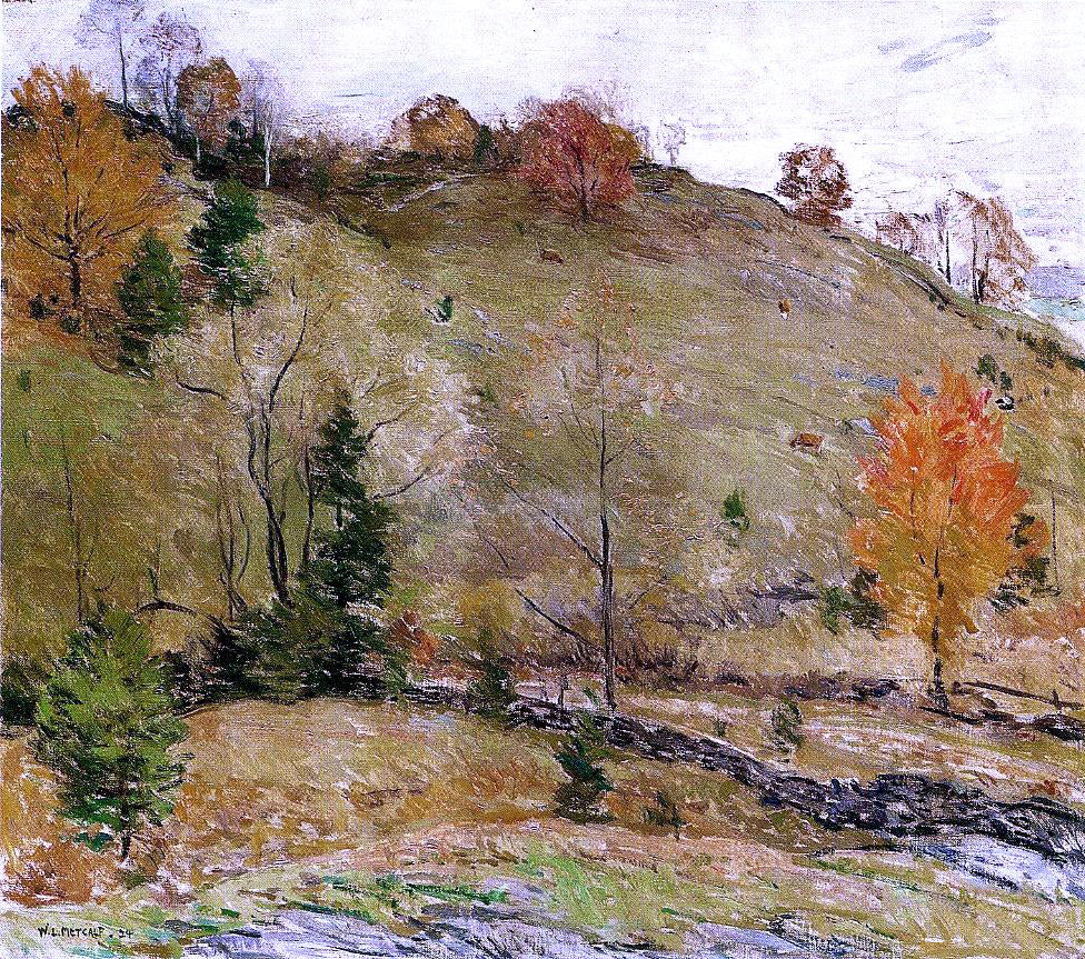 Willard Leroy Metcalf Hillside Pasture - Hand Painted Oil Painting