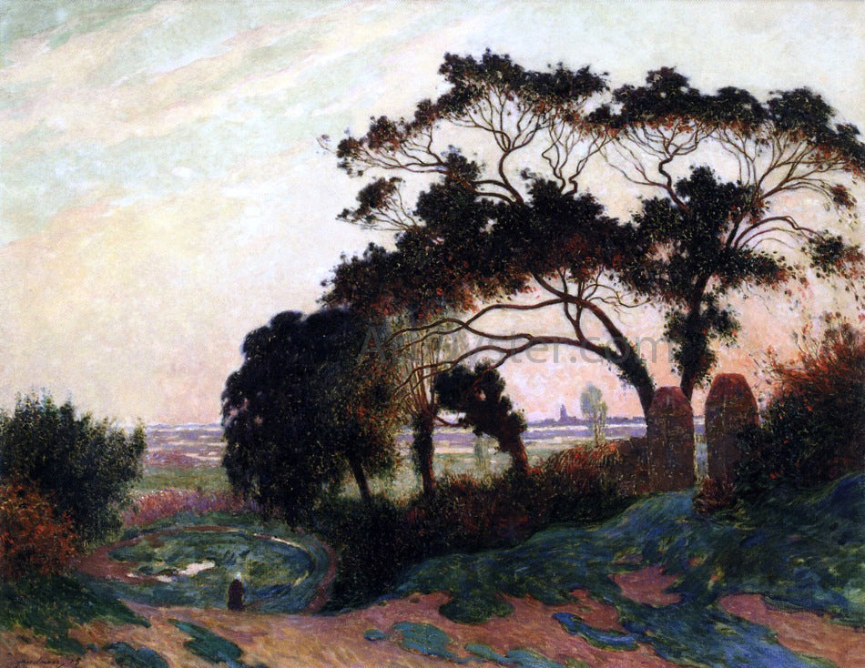 Ferdinand Du Puigaudeau Hilly Landscape at Guerande - Hand Painted Oil Painting