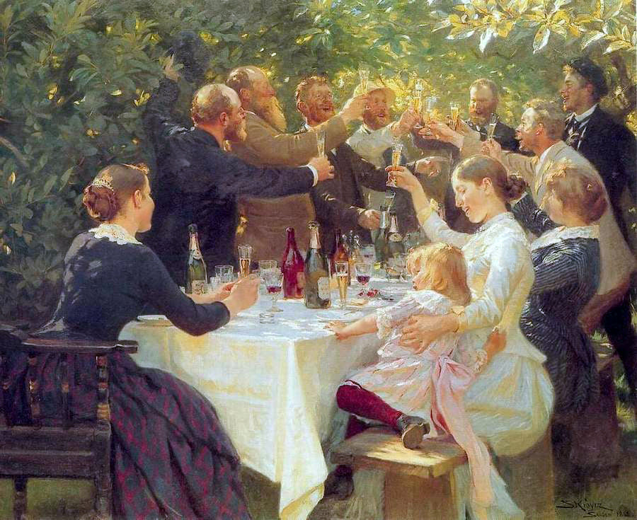 Peder Severin Kroyer Hip Hip Hurrah! - Hand Painted Oil Painting