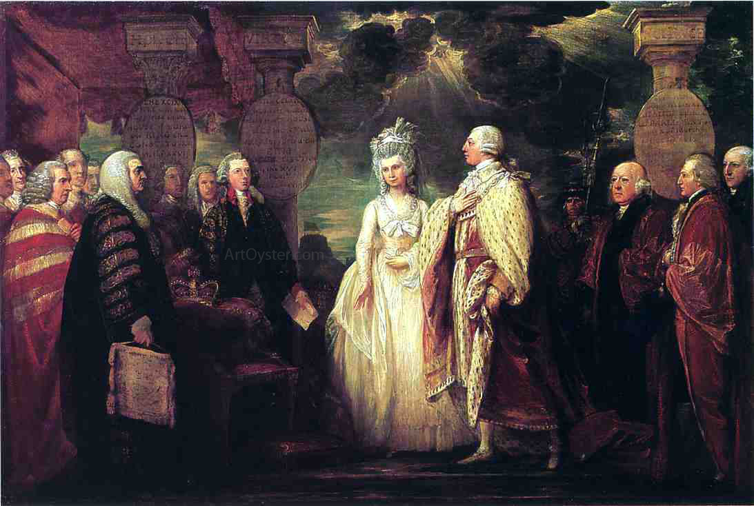 Benjamin West His Majesty George III Resuming Power - Hand Painted Oil Painting