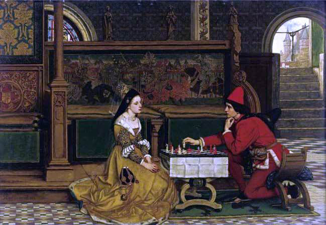 Albrecht Lieven Vriendt His Move - Hand Painted Oil Painting