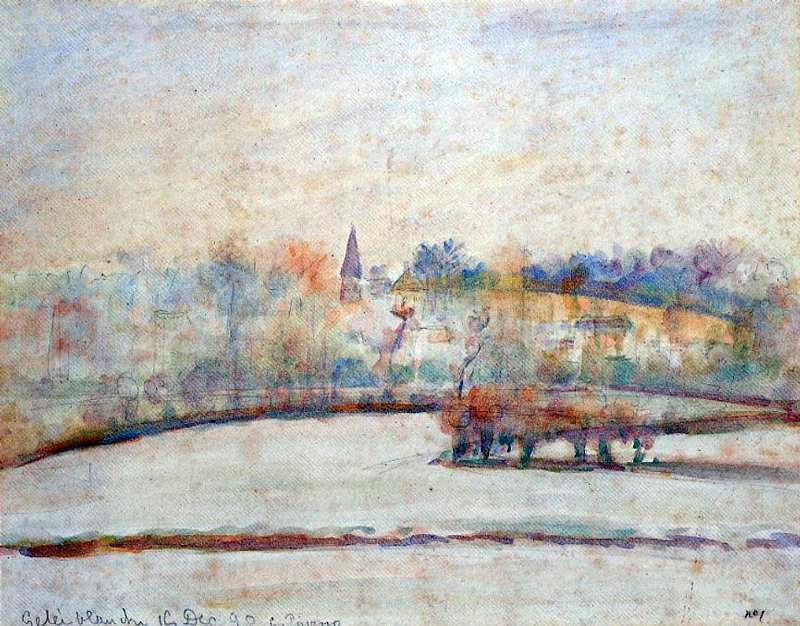 Camille Pissarro Hoarfrost - Hand Painted Oil Painting