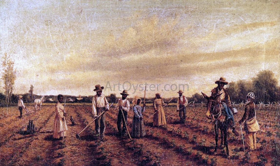 William Aiken Walker Hoeing Cotton - Hand Painted Oil Painting