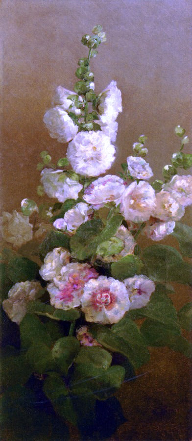 Charles Ethan Porter Hollyhocks - Hand Painted Oil Painting