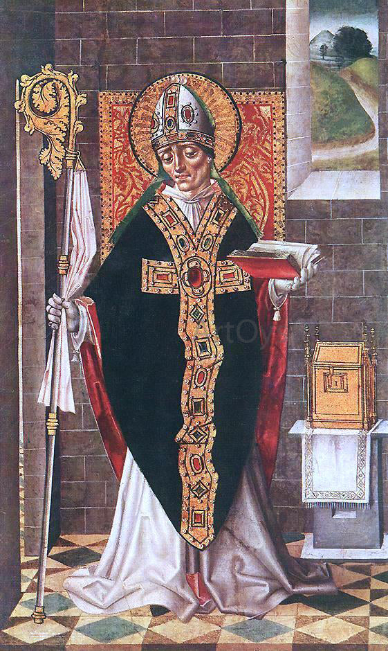  Master of Budapest Holy Bishop - Hand Painted Oil Painting