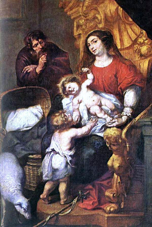 Pedro De Moya Holy Family - Hand Painted Oil Painting