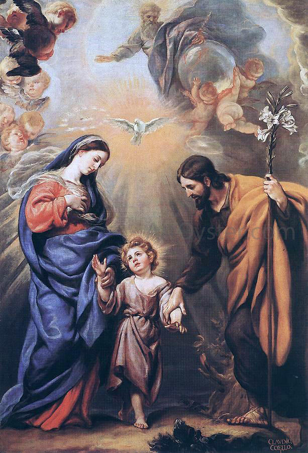 Claudio Coello Holy Family - Hand Painted Oil Painting
