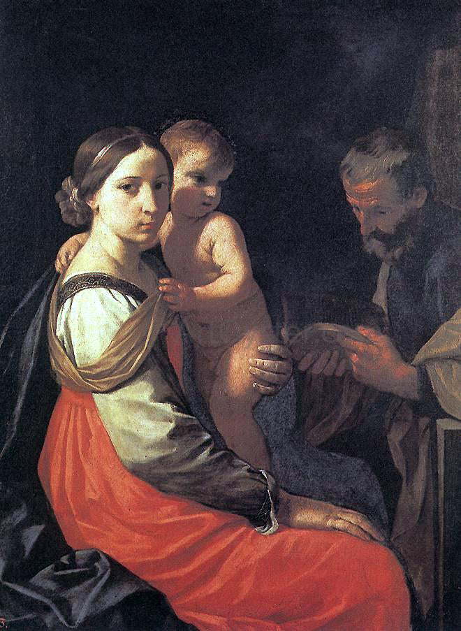  Simone Cantarini Holy Family - Hand Painted Oil Painting