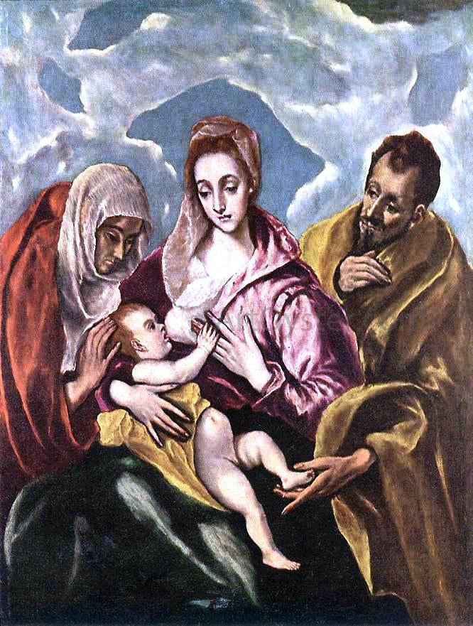 El Greco Holy Family with St Anne - Hand Painted Oil Painting