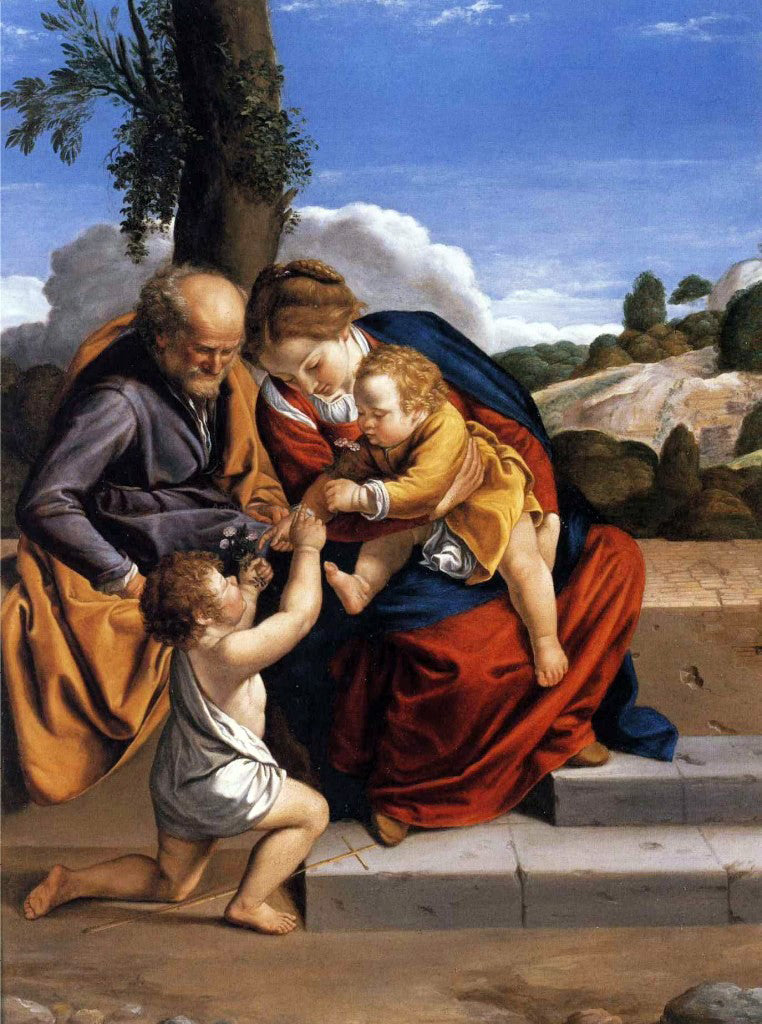Orazio Gentileschi Holy Family with the Infant Saint John the Baptist - Hand Painted Oil Painting