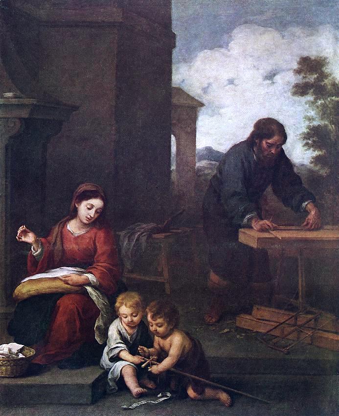  Bartolome Esteban Murillo Holy Family with the Infant St John - Hand Painted Oil Painting