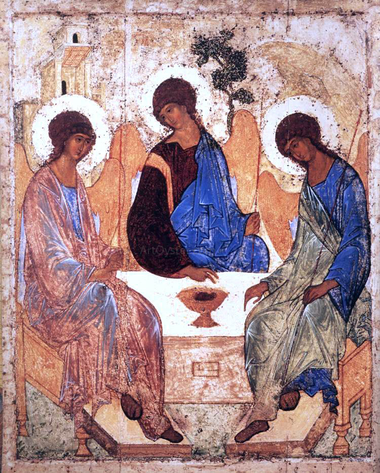  Andrey Rublyov Holy Trinity - Hand Painted Oil Painting