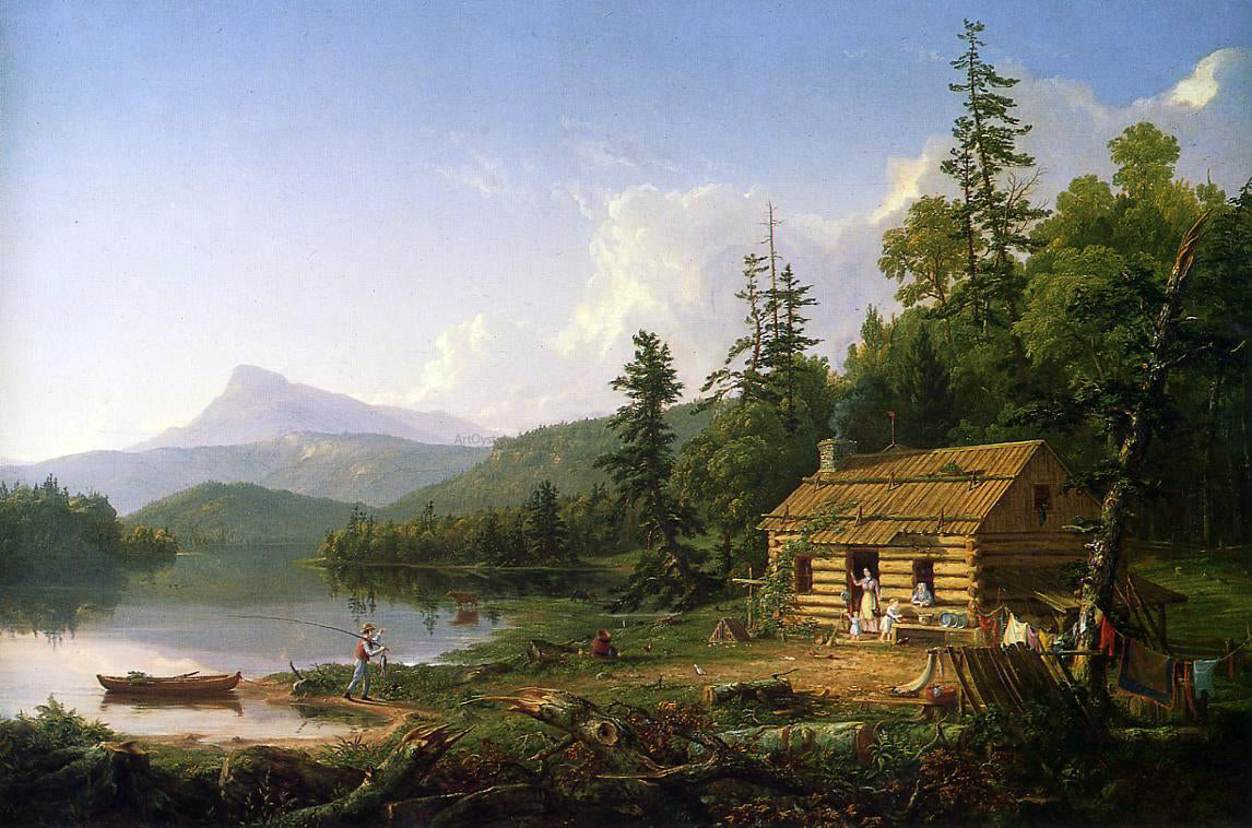 Thomas Cole Home in the Woods - Hand Painted Oil Painting