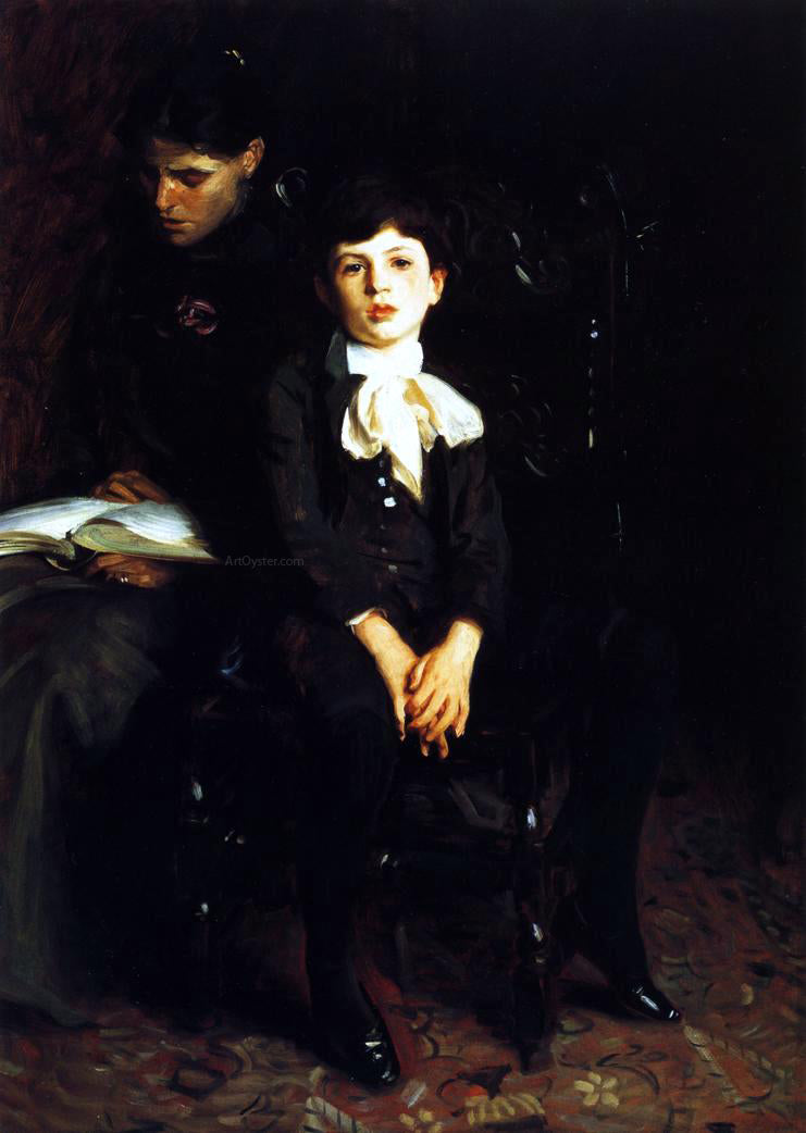 John Singer Sargent Homer Saint-Gaudens and His Mother - Hand Painted Oil Painting