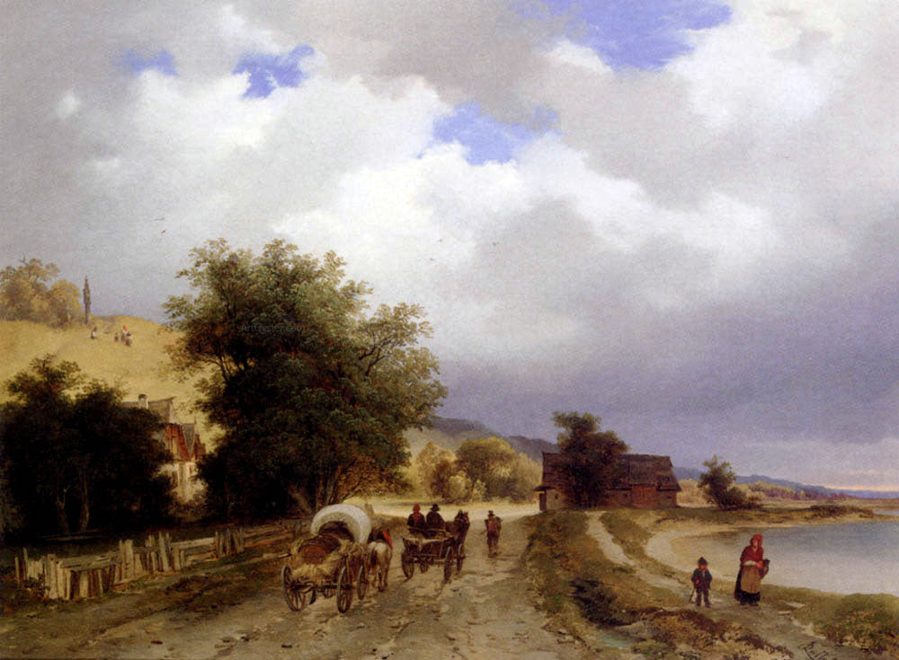 Ignaz Raffalt Homeward Bound - Hand Painted Oil Painting