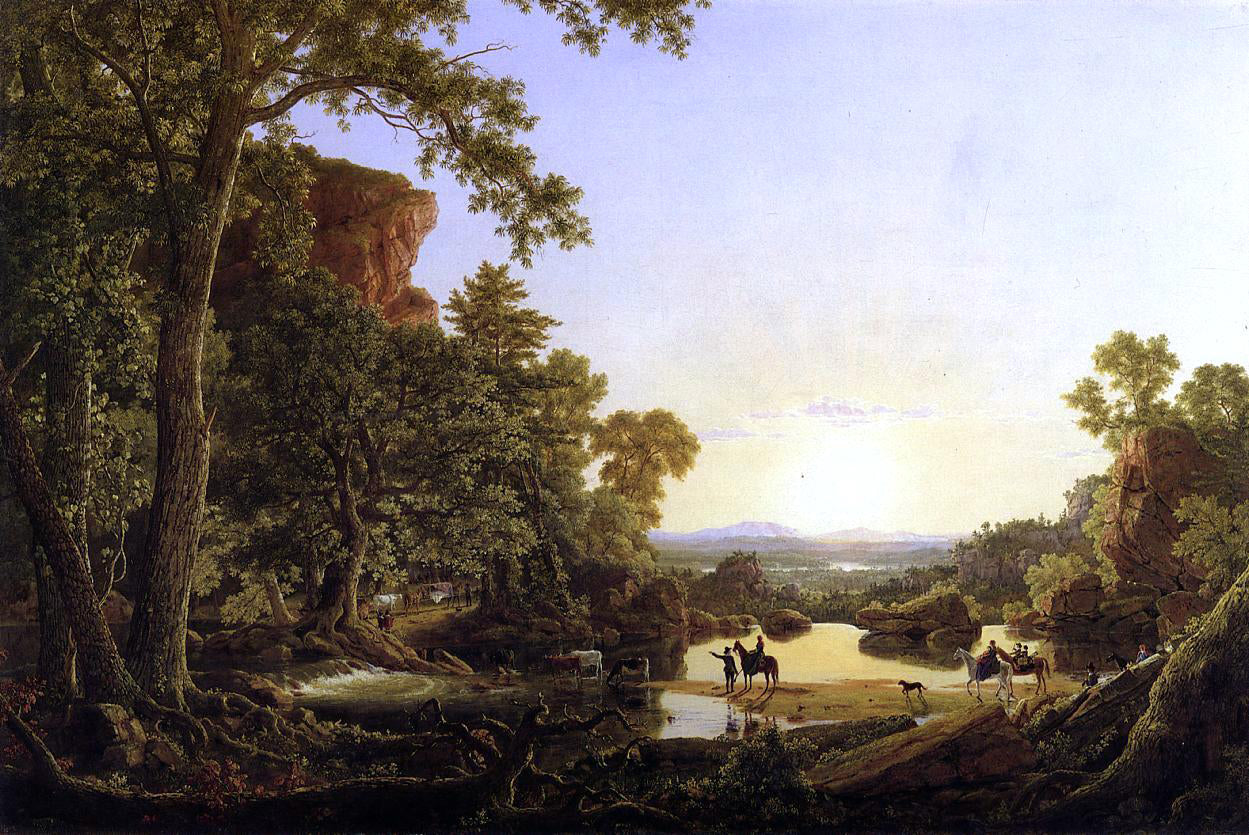 Frederic Edwin Church Hooker and Company Journeying through the Wilderness from Plymouth to Hartford, in 1636 - Hand Painted Oil Painting