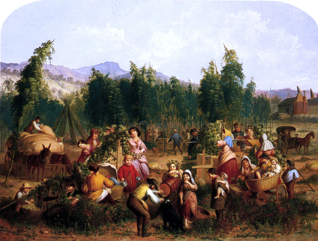 Thompkins Harrison Matteson Hop Picking - Hand Painted Oil Painting