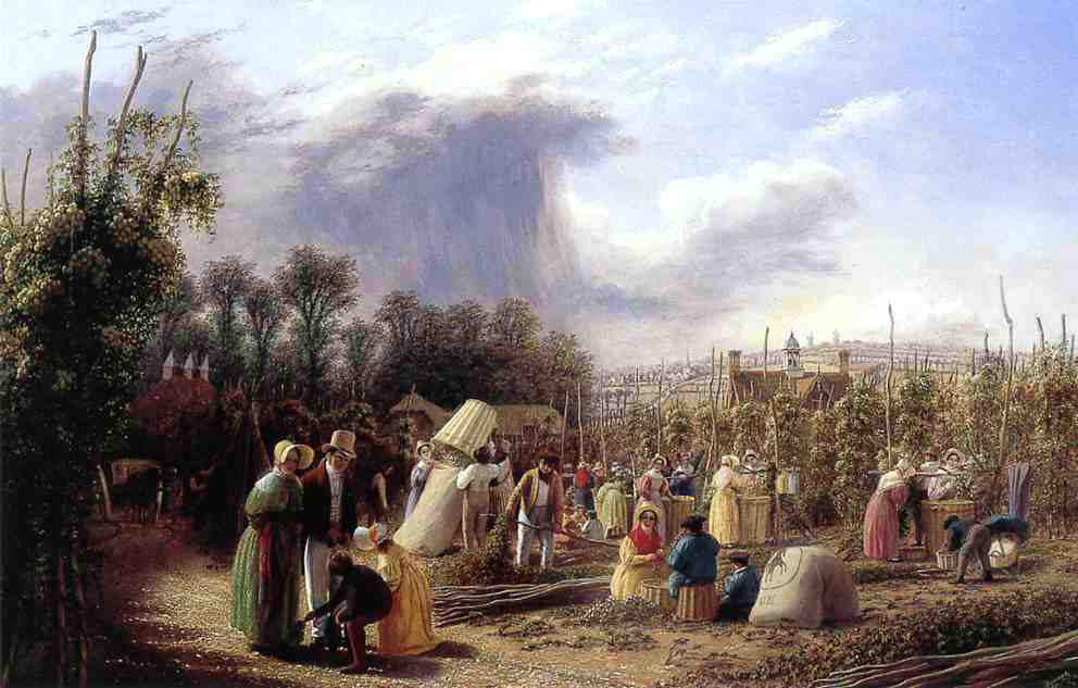 George Harvey Hop Picking - Hand Painted Oil Painting