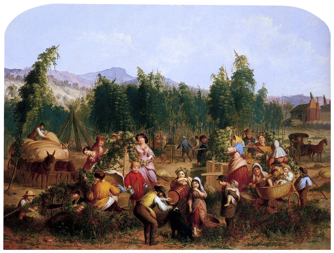 Thompkins Harrison Matteson Hop Picking - Hand Painted Oil Painting