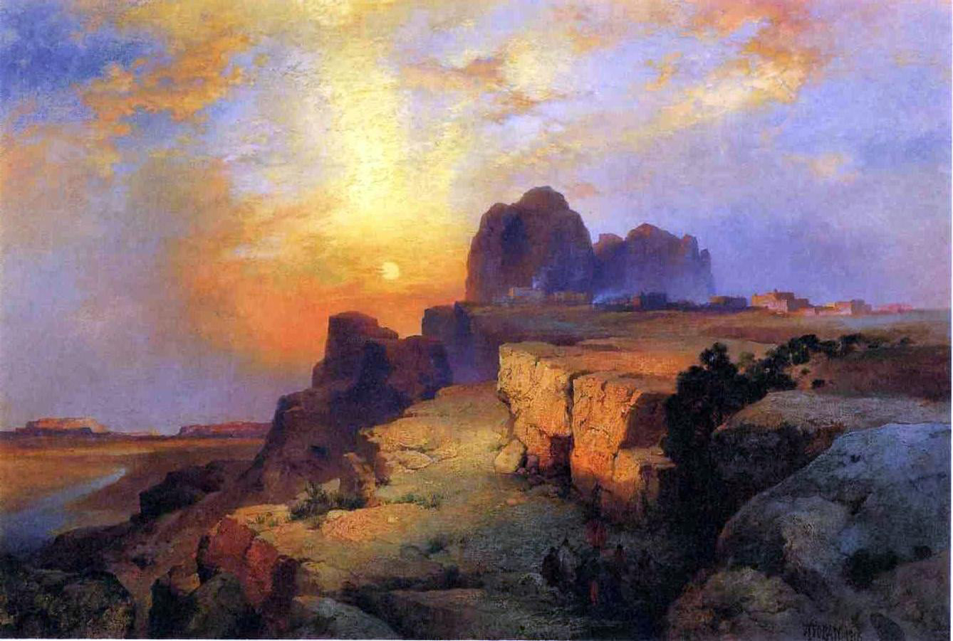 Thomas Moran Hopi Museum, Arizona - Hand Painted Oil Painting