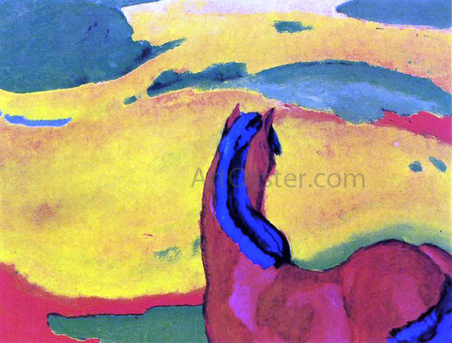  Franz Marc Horse in a Landscape - Hand Painted Oil Painting