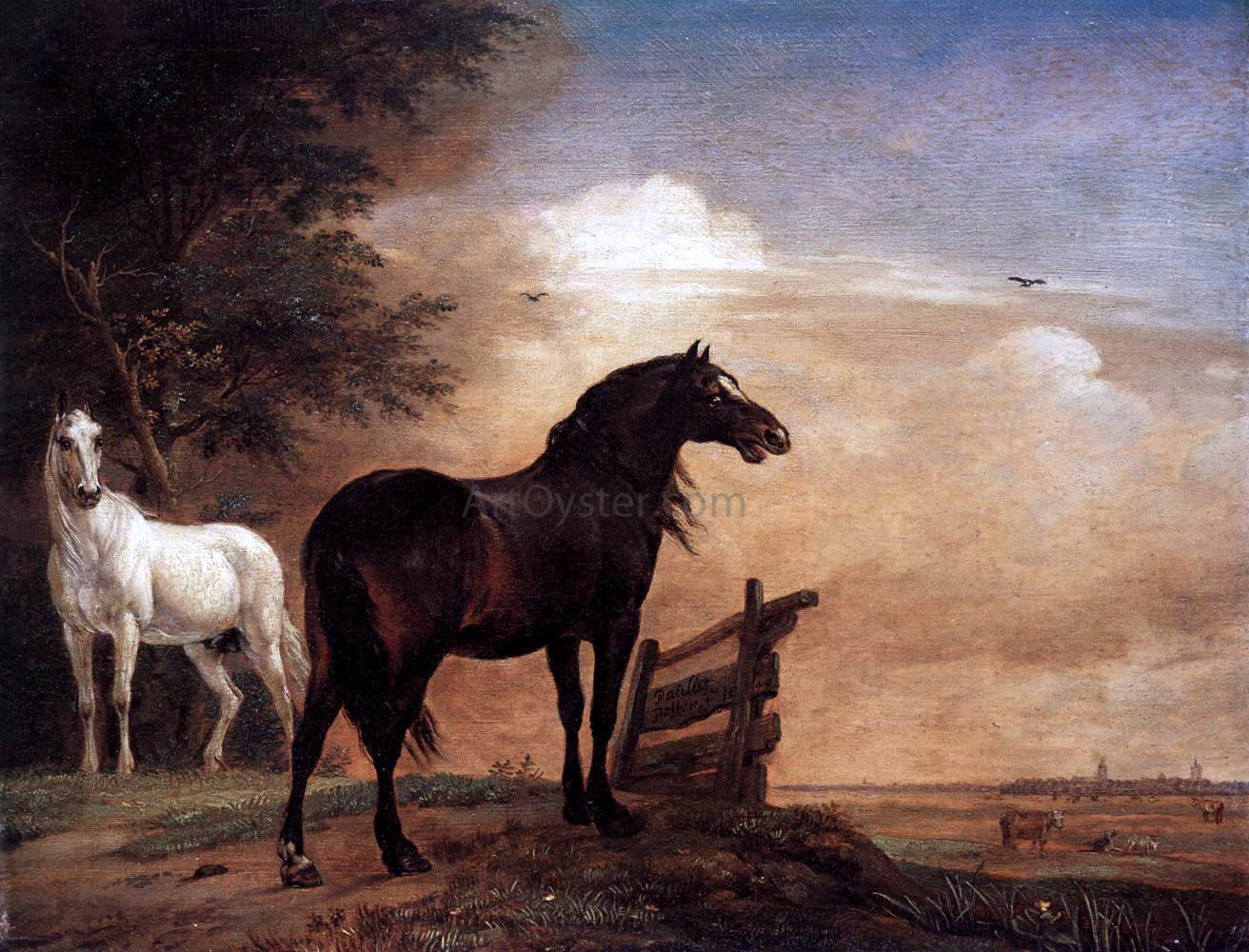 Paulus Potter Horses in a Field - Hand Painted Oil Painting