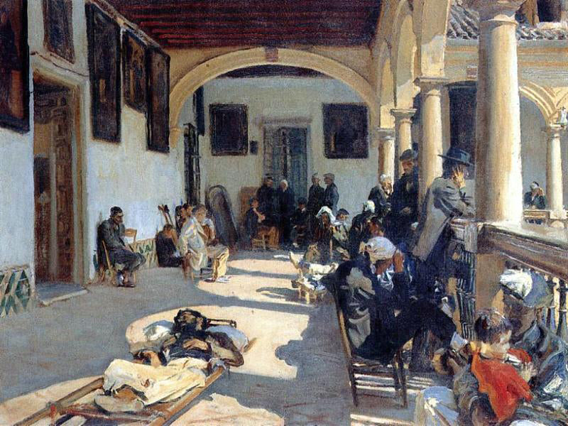 John Singer Sargent Hospital at Granada - Hand Painted Oil Painting