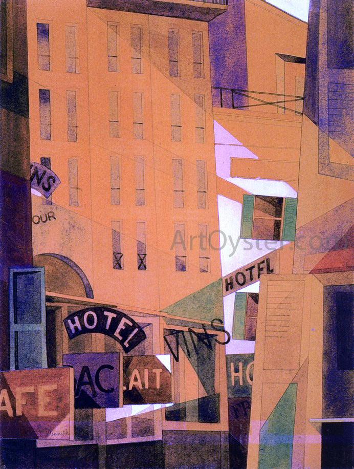 Charles Demuth Hotel - Hand Painted Oil Painting