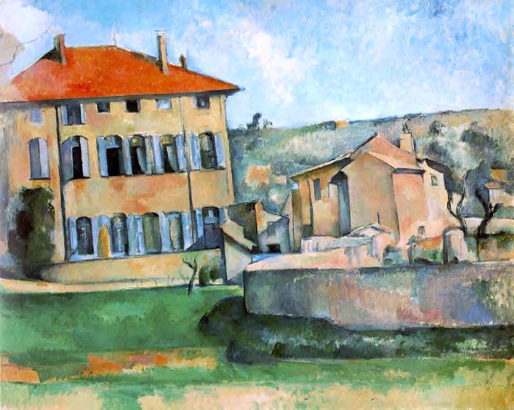 Paul Cezanne House and Farm at Jas de Bouffan - Hand Painted Oil Painting