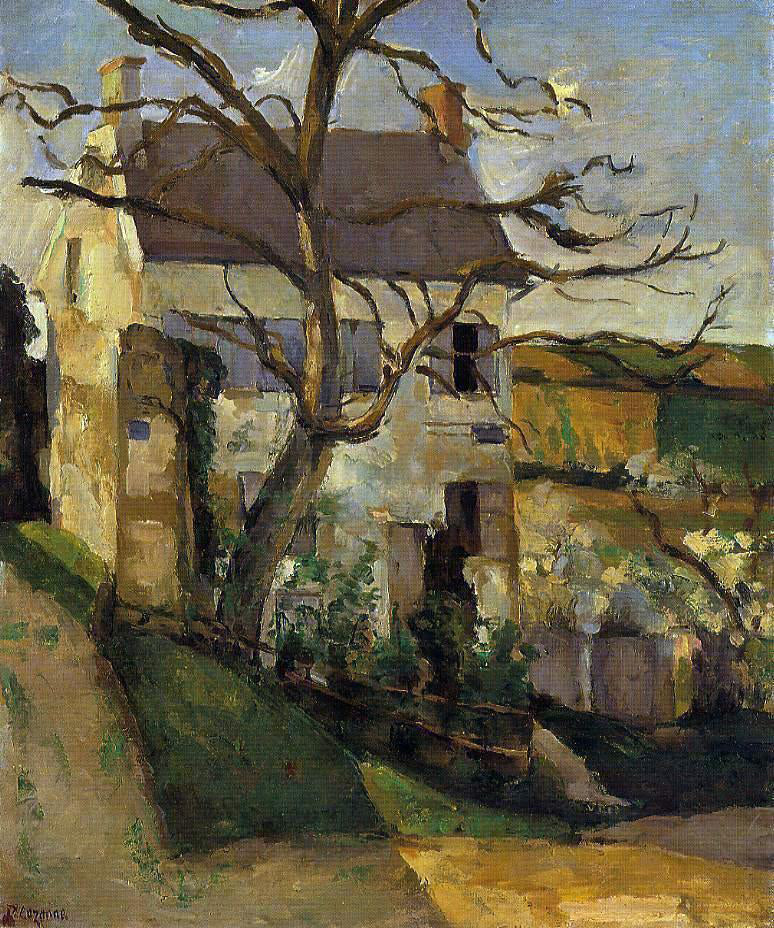 Paul Cezanne House and Tree, the Hermitage, Pontoise - Hand Painted Oil Painting