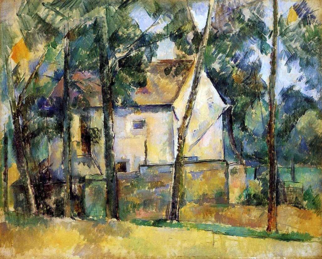 Paul Cezanne House and Trees - Hand Painted Oil Painting
