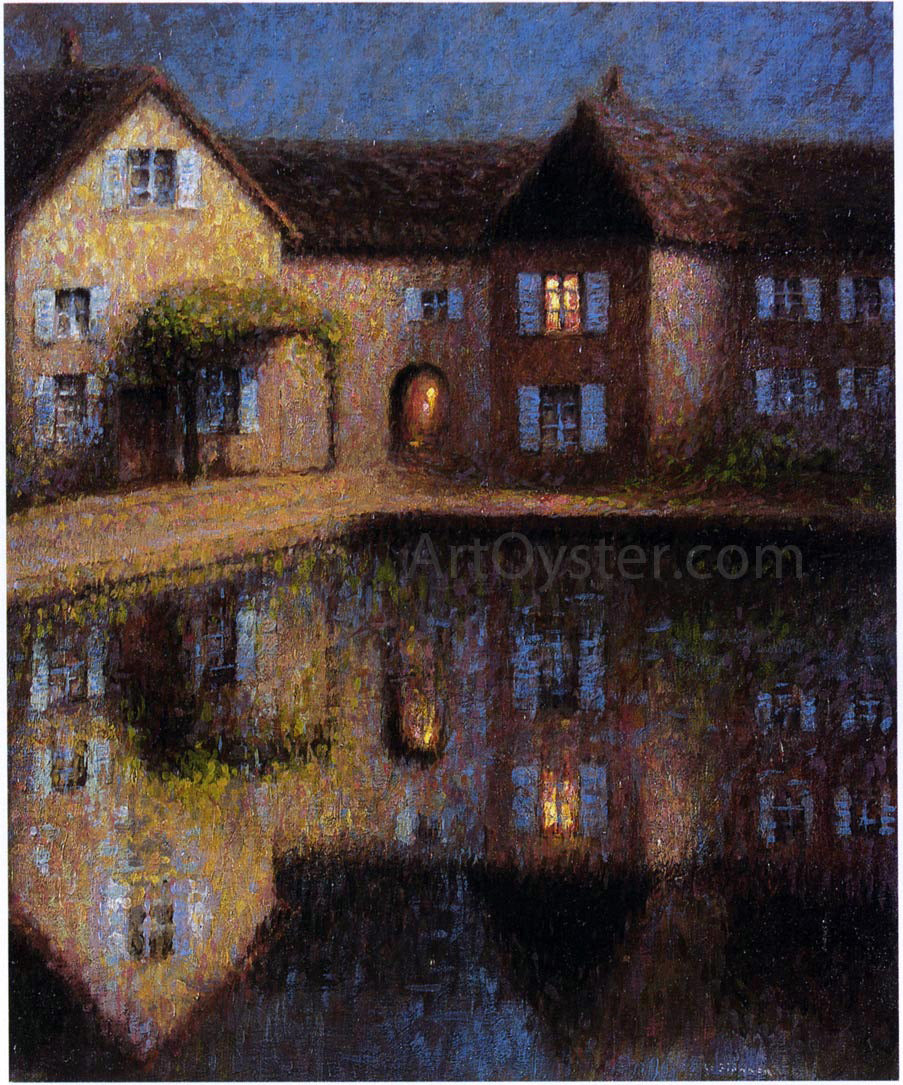 Henri Le Sidaner House by the Eau - Hand Painted Oil Painting