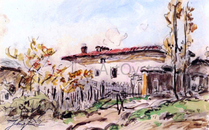 Johan Barthold Jongkind House in the Countryside - Hand Painted Oil Painting