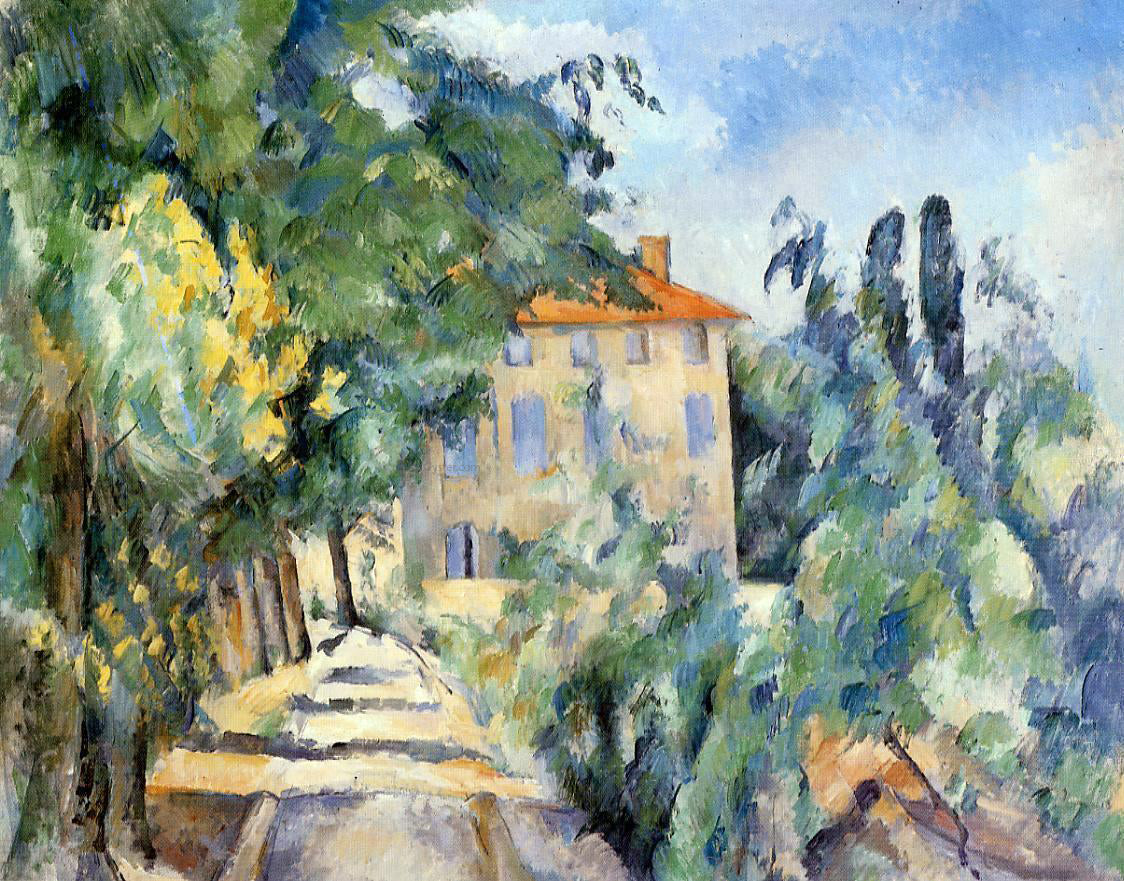 Paul Cezanne A House with Red Roof - Hand Painted Oil Painting