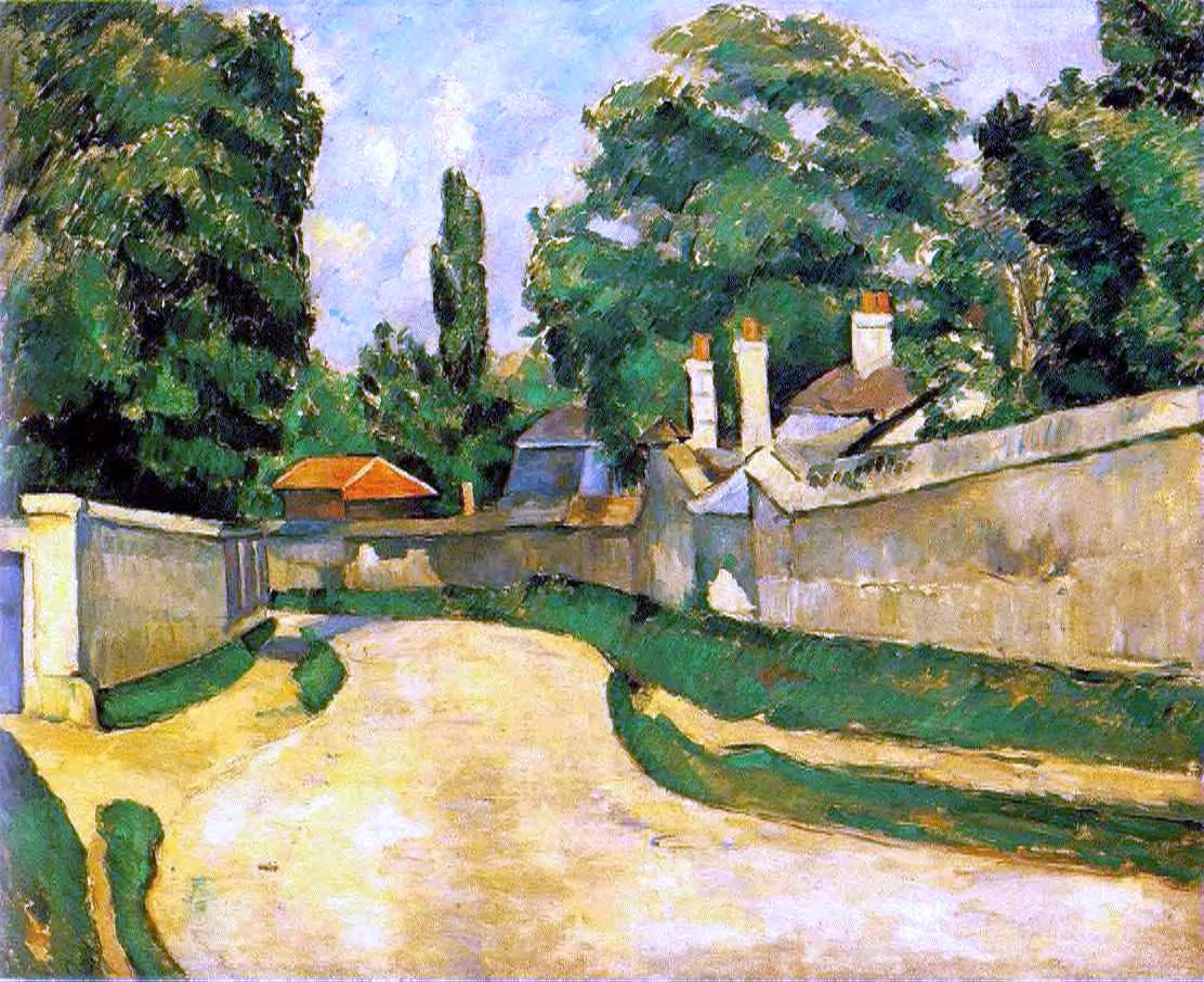 Paul Cezanne Houses along a Road - Hand Painted Oil Painting