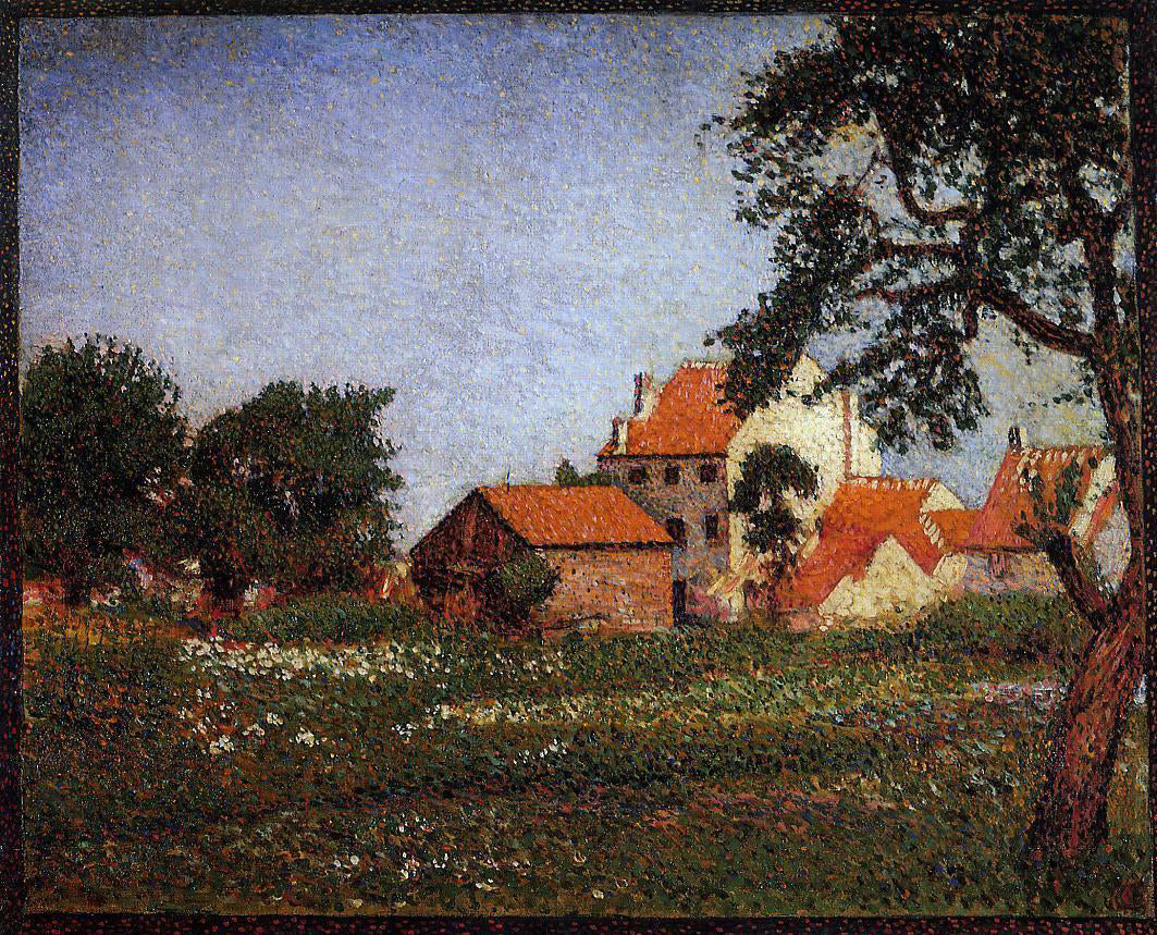  Georges Lemmen Houses at La Hulpe - Hand Painted Oil Painting